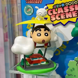 New Blind Box Crayon Shin Chan Dynamic Shin Life, Mystery Box, Collectible Wind-Up Model Toy Desktop Decoration Toy Birthday 