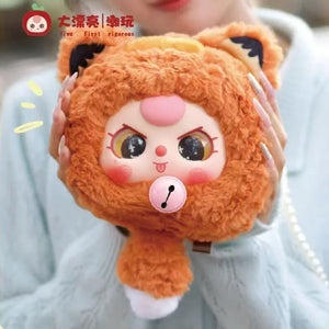 2024New Baby Three Lucky Cat Zipper Bag Series Blind Box Decoration Backpack Pendant Cute Vinyl Doll Mystery Box Christmas Gift