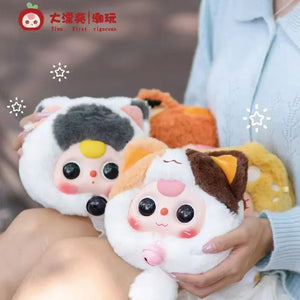 2024New Baby Three Lucky Cat Zipper Bag Series Blind Box Decoration Backpack Pendant Cute Vinyl Doll Mystery Box Christmas Gift