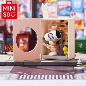 Genuine Miniso Snoopy My Story Theme Series Blind Box Funny Cartoon Model Garage Kit Surprise Toy Trendy Play Ornament Gift