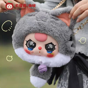 2024New Baby Three Lucky Cat Zipper Bag Series Blind Box Decoration Backpack Pendant Cute Vinyl Doll Mystery Box Christmas Gift