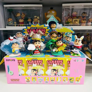 New Blind Box Crayon Shin Chan Dynamic Shin Life, Mystery Box, Collectible Wind-Up Model Toy Desktop Decoration Toy Birthday 