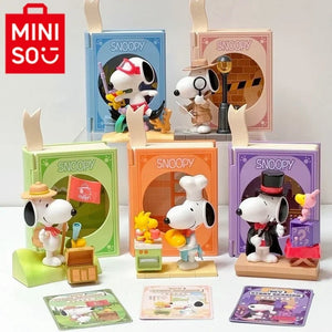 Genuine Miniso Snoopy My Story Theme Series Blind Box Funny Cartoon Model Garage Kit Surprise Toy Trendy Play Ornament Gift